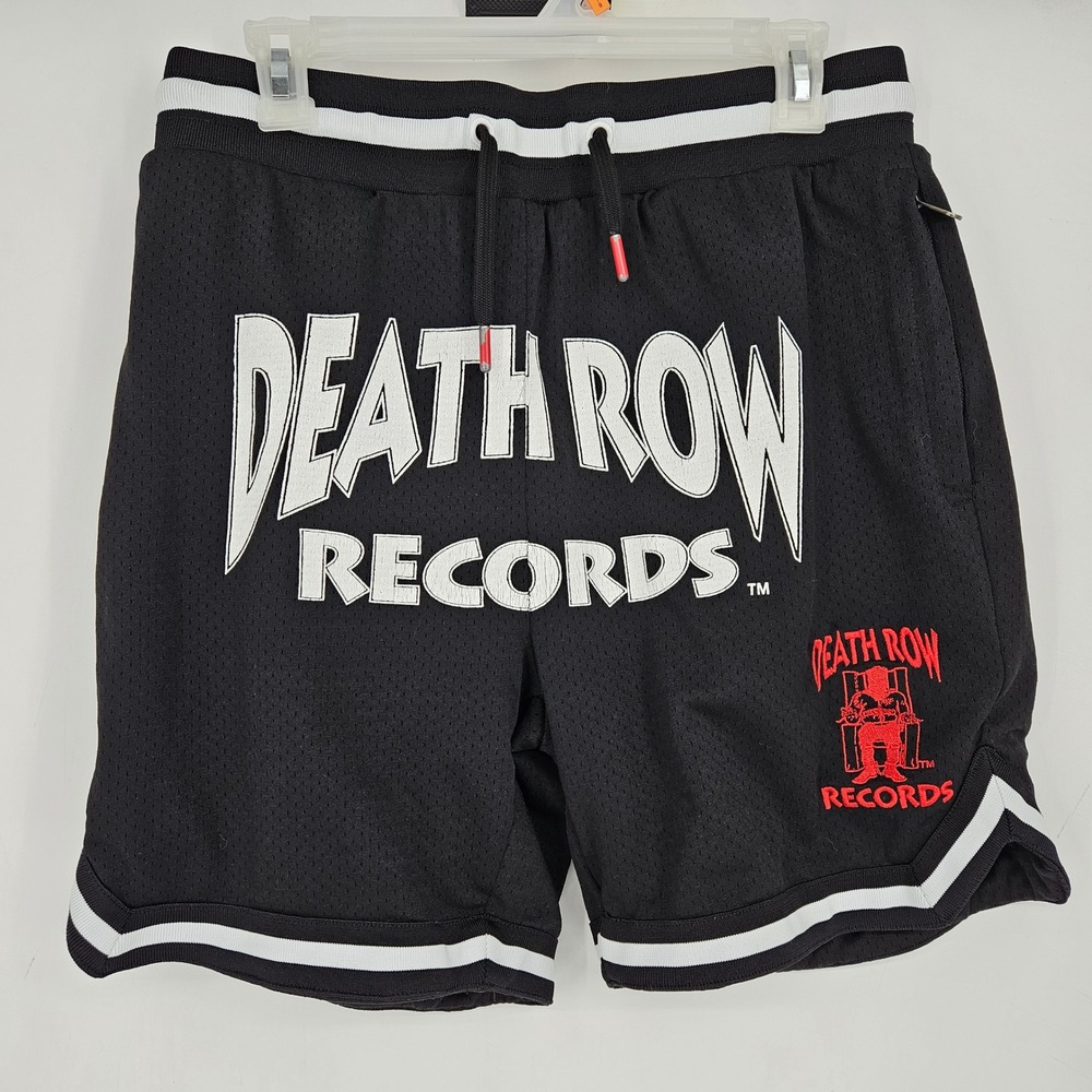 Death Row X Shoe Palace Shorts Mens Medium‎ Collab Black Mesh Rap Hip Hop